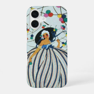 Coque iPhone 16 Jeune fille fantaisiste, beauté Art Déco, mode