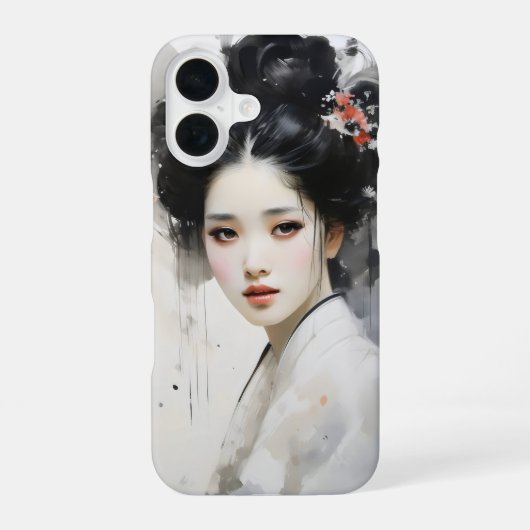 Coque iPhone 16 Jeune Fille Geisha (Verso)