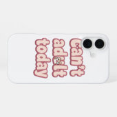 Coque iPhone 16 Joli Graphique Rose avec Chat qui Regarde (Verso Horizontal)