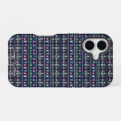 Coque iPhone 16 joli modèle de pull de Noël laid (Verso Horizontal)