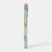Coque iPhone 16 Joli motif à carreaux sarcelle jaune gris vert ave (Côté droit)