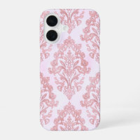 Joli motif à l'aquarelle en damas victorien rose