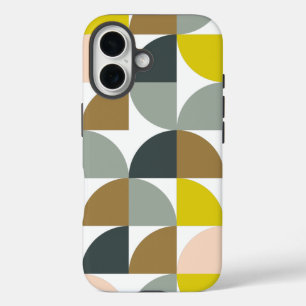 Coque iPhone 16 Joli motif de formes géométriques dans des couleur
