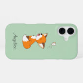 Coque iPhone 16 Joli petit renard endormi (Verso Horizontal)
