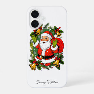 Coque iPhone 16 Joli Vintage traditionnel Élégant Joyeux Noël