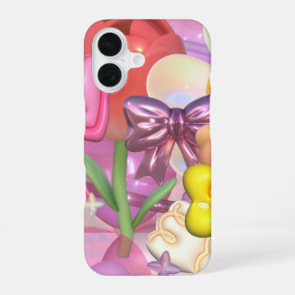 Coque iPhone 16 Jolies Couleurs Pastel Autocollants Bulles