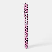Coque iPhone 16 Jolies fleurs noires blanches (Côté gauche)