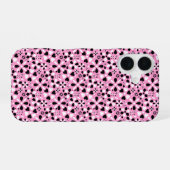 Coque iPhone 16 Jolies fleurs noires blanches (Verso Horizontal)