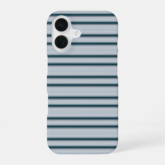 Coque iPhone 16 Jolies rayures bleu gris (Verso)