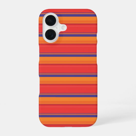 Coque iPhone 16 Jolies rayures colorées d'été (Verso)