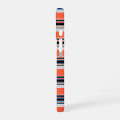 Coque iPhone 16 Jolies rayures orange bleu (Côté gauche)