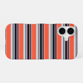 Coque iPhone 16 Jolies rayures orange bleu (Verso Horizontal)