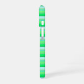 Coque iPhone 16 Jolies rayures vert aqua (Côté gauche)