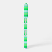 Coque iPhone 16 Jolies rayures vert aqua (Côté droit)