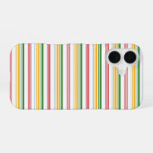 Coque iPhone 16 Jolies rayures vert jaune (Verso Horizontal)