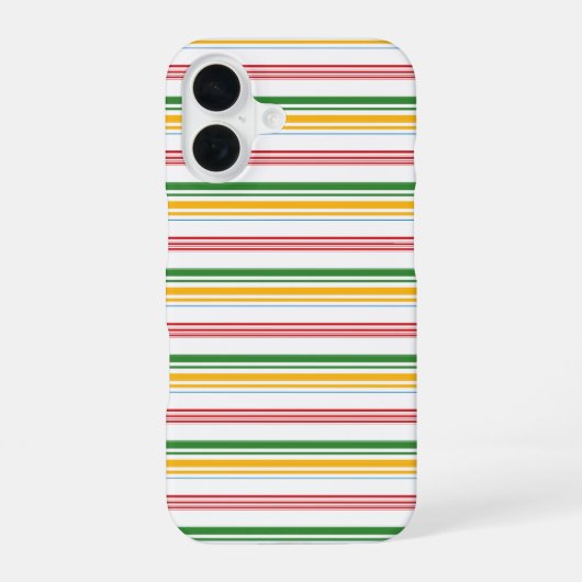 Coque iPhone 16 Jolies rayures vert jaune (Verso)