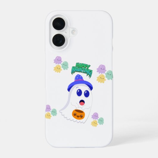 Coque iPhone 16 Jolis accessoires effrayants et joyeux pour Hallow (Verso)