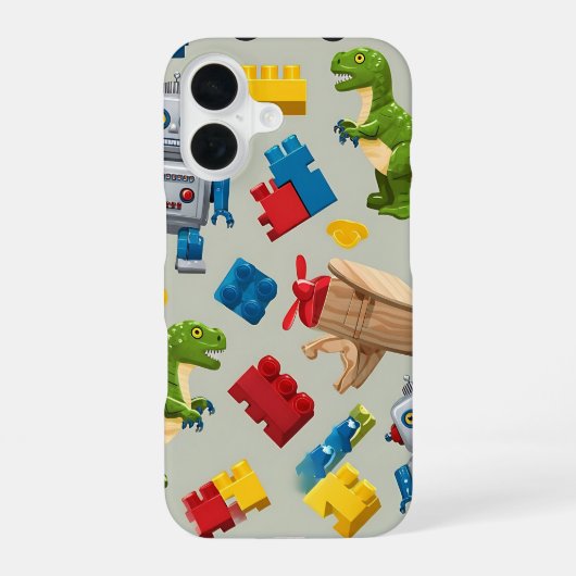 Coque iPhone 16 Jouets pour garçons (Verso)