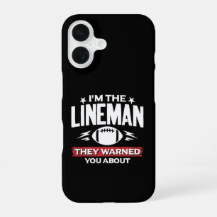 Coque iPhone 16 Joueur de ligne de football américain dont on vous