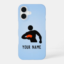 Joueur de rugby et bal avec votre nom ou votre tex