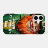 Coque iPhone 16 Joyeux jour de la Saint-Patrick Leprechaun (Verso Horizontal)