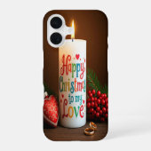 Coque iPhone 16 Joyeux Noël à mon amour (Verso)