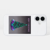 Coque iPhone 16 Joyeux Noël. Arbre décoré avec des cadeaux (Verso Horizontal)