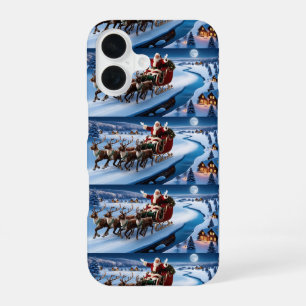 Coque iPhone 16 Joyeux Noël Mignon Vintage Traditionnel Élégant