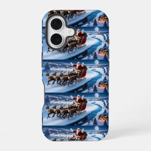 Coque iPhone 16 Joyeux Noël traditionnel élégant vintage mignon