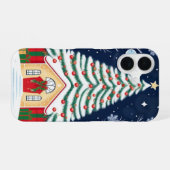 Coque iPhone 16 Joyeux sapin de Noël (Verso Horizontal)