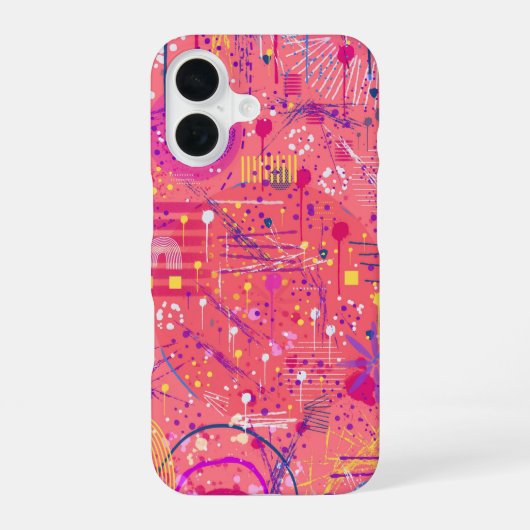 Coque iPhone 16 Jubilation : Art maximaliste (Verso)