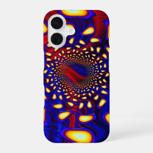 Coque iPhone 16 KaleidoBerries Verre Fusionné Psychédélique Fracta