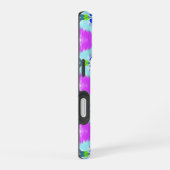 Coque iPhone 16 Kaléidoscope Azure Bloom (Côté droit)