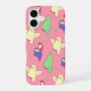 Coque iPhone 16 Kawaii Parrots