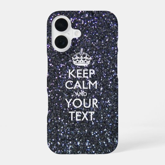 Coque iPhone 16 KEEP CALM personnalisé et votre texte (Verso)