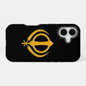 Coque iPhone 16 Khanda sikh (Verso Horizontal)