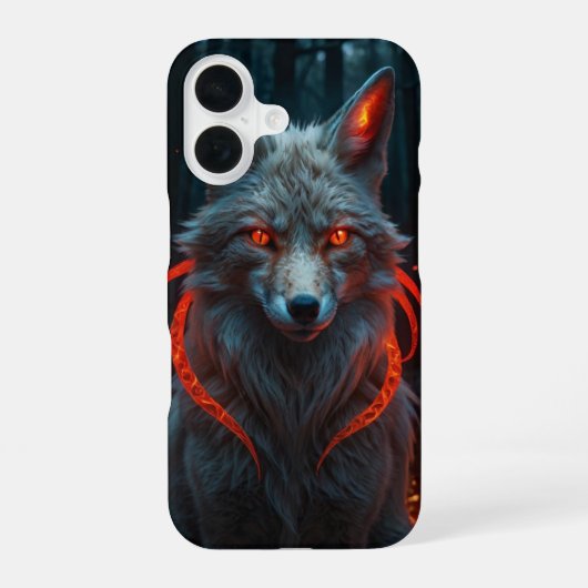 Coque iPhone 16 Kitsune ombre (Verso)
