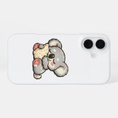 Coque iPhone 16 Koala Mignon Endormi avec Oreiller (Verso Horizontal)