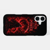 Coque iPhone 16 La douleur forge la puissance (Verso Horizontal)