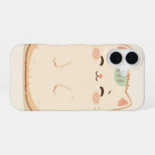 Coque iPhone 16 la fourrure du chat est duveteuse et texturée avec (Verso Horizontal)