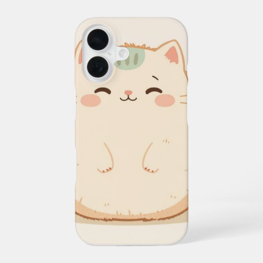 Coque iPhone 16 la fourrure du chat est duveteuse et texturée avec (Verso)