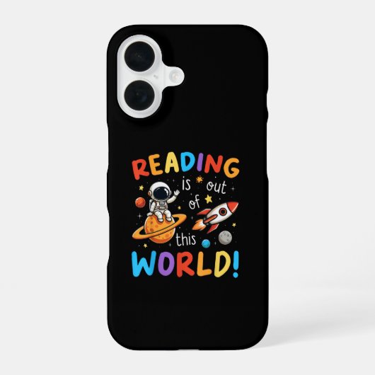Coque iPhone 16 La lecture est hors de ce monde spatial (Verso)