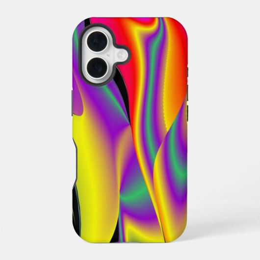 Coque iPhone 16 La magie des couleurs Abstrait Rainbowart 3D (Verso)