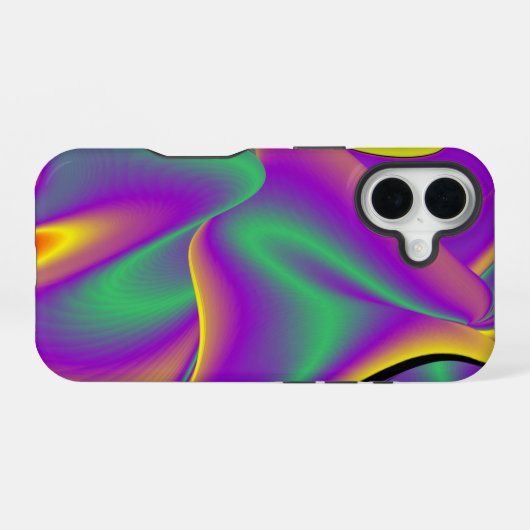 Coque iPhone 16 La magie des couleurs Abstrait Rainbowart 3D (Verso Horizontal)