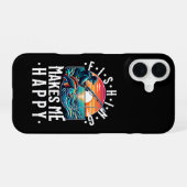Coque iPhone 16 La Pêche Me Rend Heureux (Verso Horizontal)