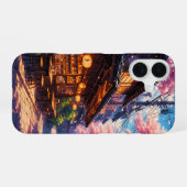 Coque iPhone 16 La rue des fleurs de cerisier (Verso Horizontal)