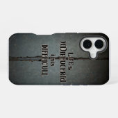 Coque iPhone 16 la vie est difficile (Verso Horizontal)