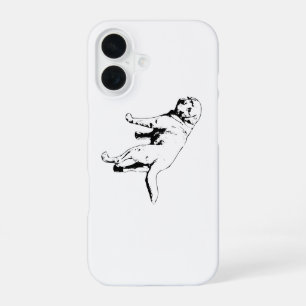 Coque iPhone 16 Labo minimal, yeux par-dessus l'épaule