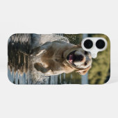 Coque iPhone 16 Labrador Splash (Verso Horizontal)