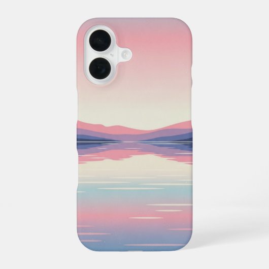 Coque iPhone 16 Lac Calme Vintage (Verso)